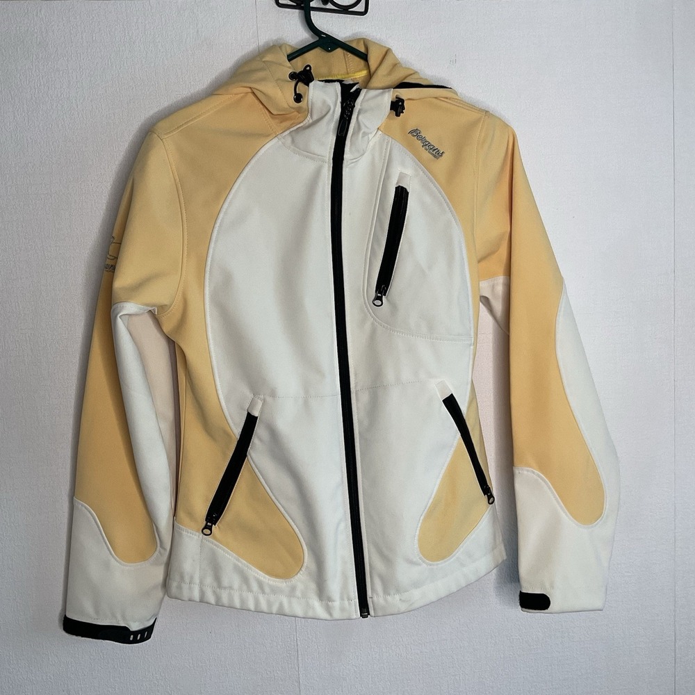 Bergans of Norway Ski Jacket Womens Small Yellow  Reine Lady Snowboarding Hood‎